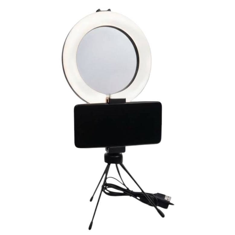 Ring Light Led Mesa Iluminador Pequena Tripé 6 Polegada 16cm MB