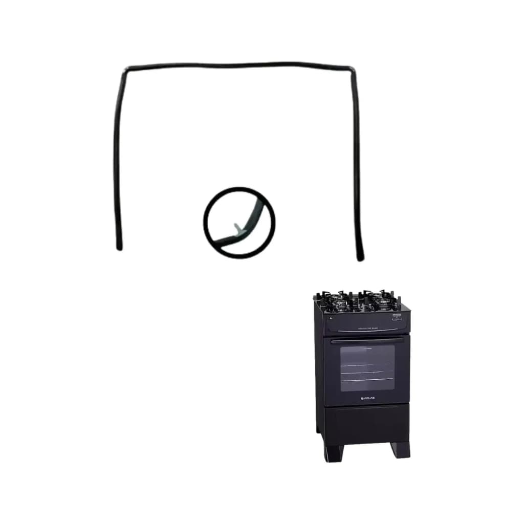 Vedação Para Forno Do Fogão Atlas Mônaco Top Glass 38x27cm | Borracha Gaxeta Guarnição Térmica
