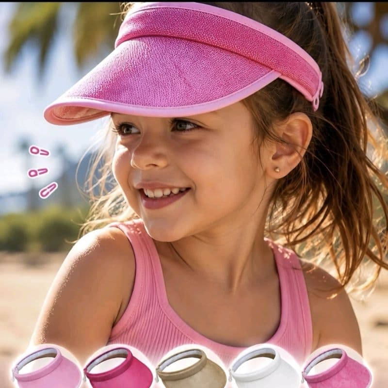 ki10 Viseira De Praia Tiara Arco Adulto Infantil Aba 8 Ou 13cm