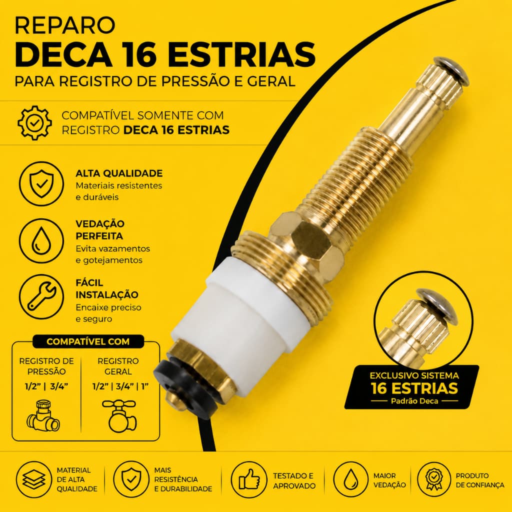 Reparo Para Registro Deca 1/2" latão