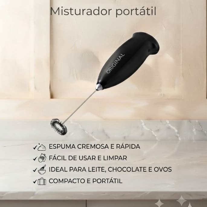 Misturador Bebidas Mixer Portátil Shake Café Cozinha E Escritório