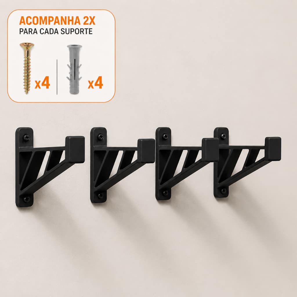 Kit 4 gancho Suporte de Capacete de Parede Moto Organizador Garagem Oficina versátil