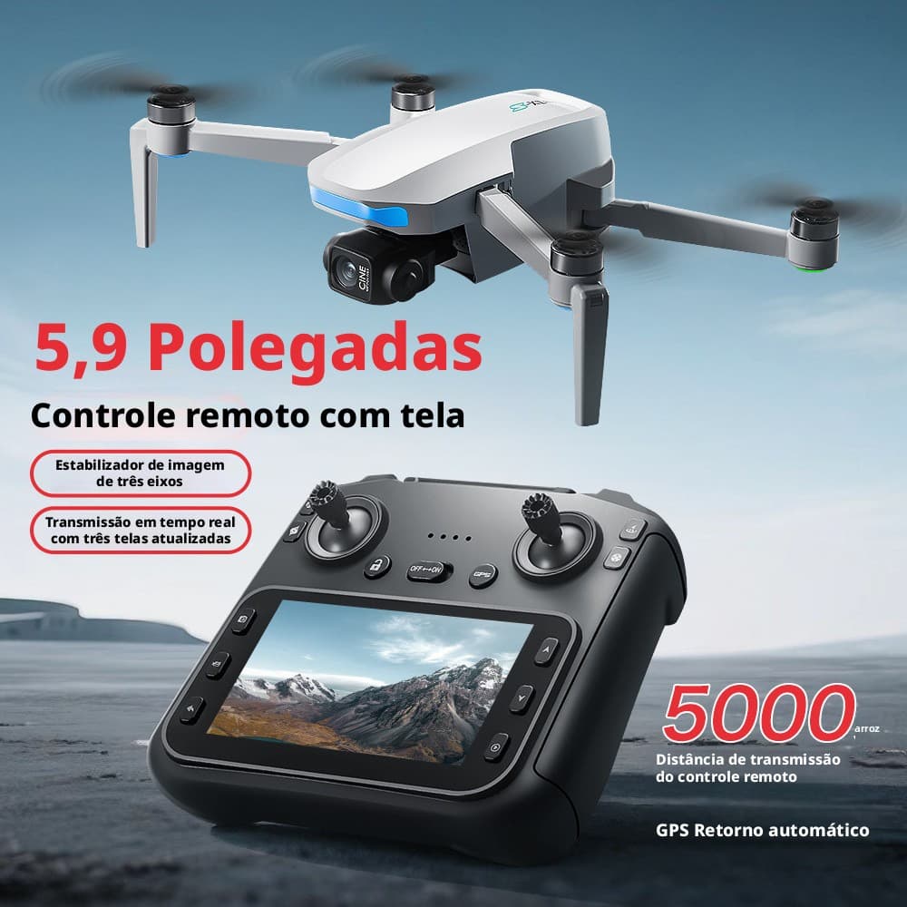 [Frete Rapido】 1080P 4K Drone S-X1 with Smart GPS, 30 Minute Battery and 5KM Range