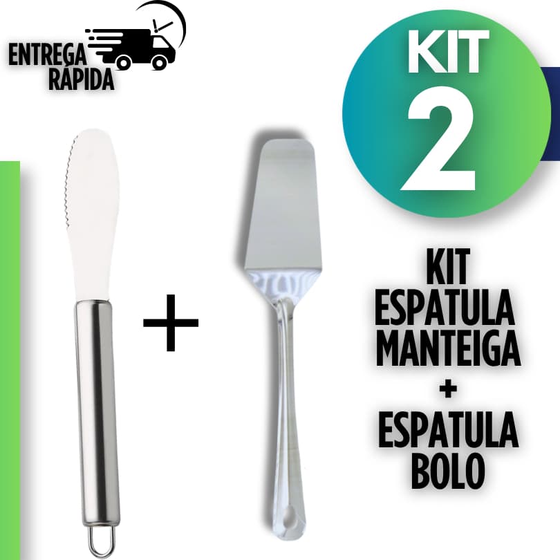 Kit Utensílios Cozinha Espátula de Manteiga e Espátula de Bolo