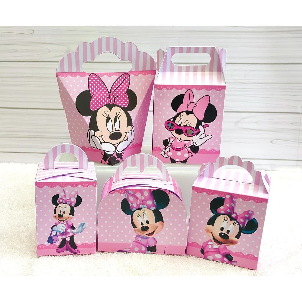 Kit Caixinha Minnie Rosa Lembrancinha NÃO É PERSONALIZADO