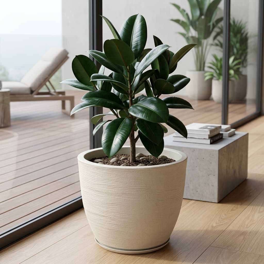 Vaso para planta flor  em Polietileno Decorativo Bojo Redondo luxo Texturizado N3 40X37 com Pratos !