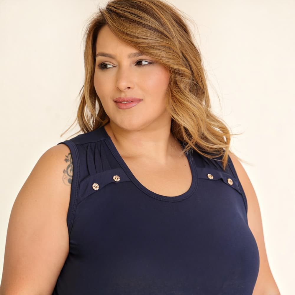 Regata Feminina Plus Size Curve Camiseta Regata Feminino Blusa Verão