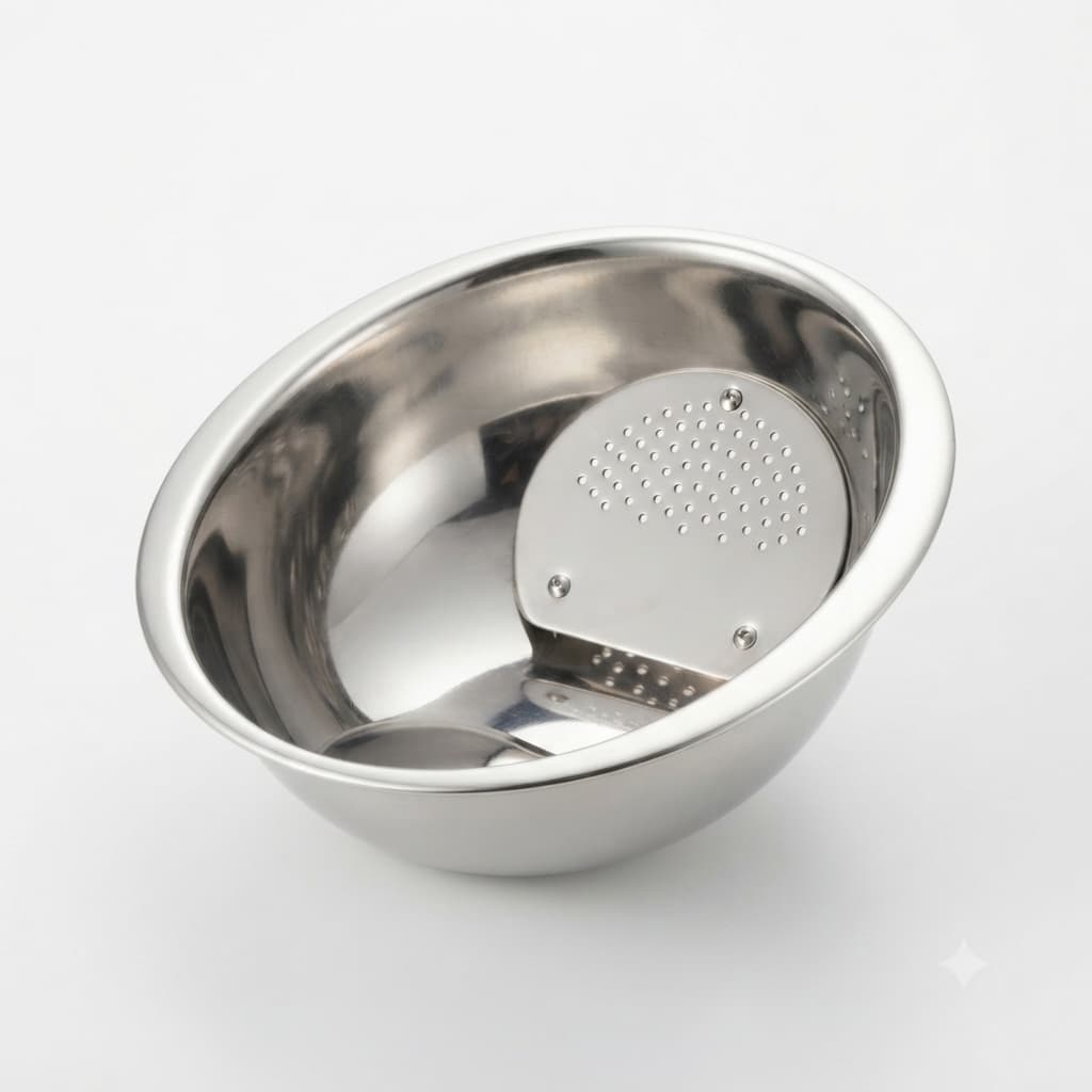 Escorredor de Arroz em Aço Inox Prime 25cm Lyor | Escorredor Multiuso para Alimentos