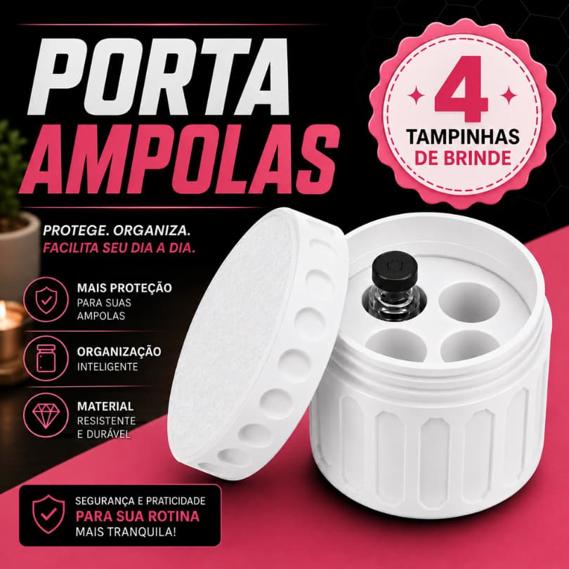 Estojo organizador porta ampolas