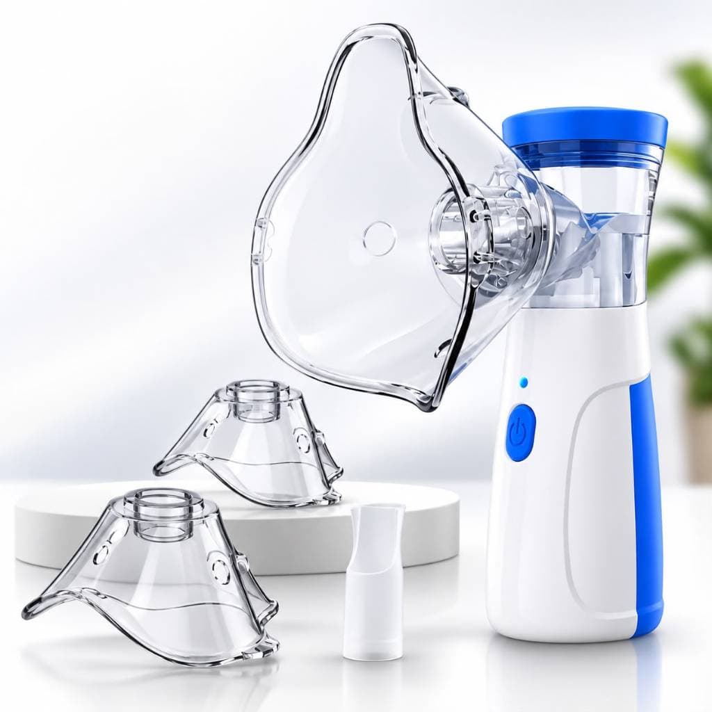 2 Inalador Portátil Mini Ultrassônico Silencioso Nebulizador Adulto Infantil Bebê Leve  Prático Mini
