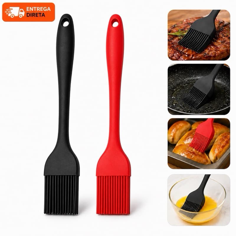 Pincel silicone culinário unid untar forma pincelar