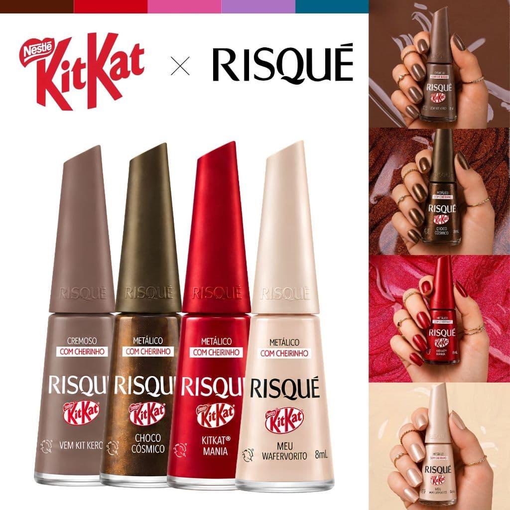 Esmaltes Risqué KitKat Lançamento Esmalte Com Cheirinho De Chocolate Esmalte Atacado