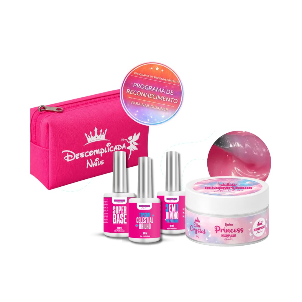Kit Princess / Kit Completo Gel Construtor Unha  Manicure Profissional Nail Designer
