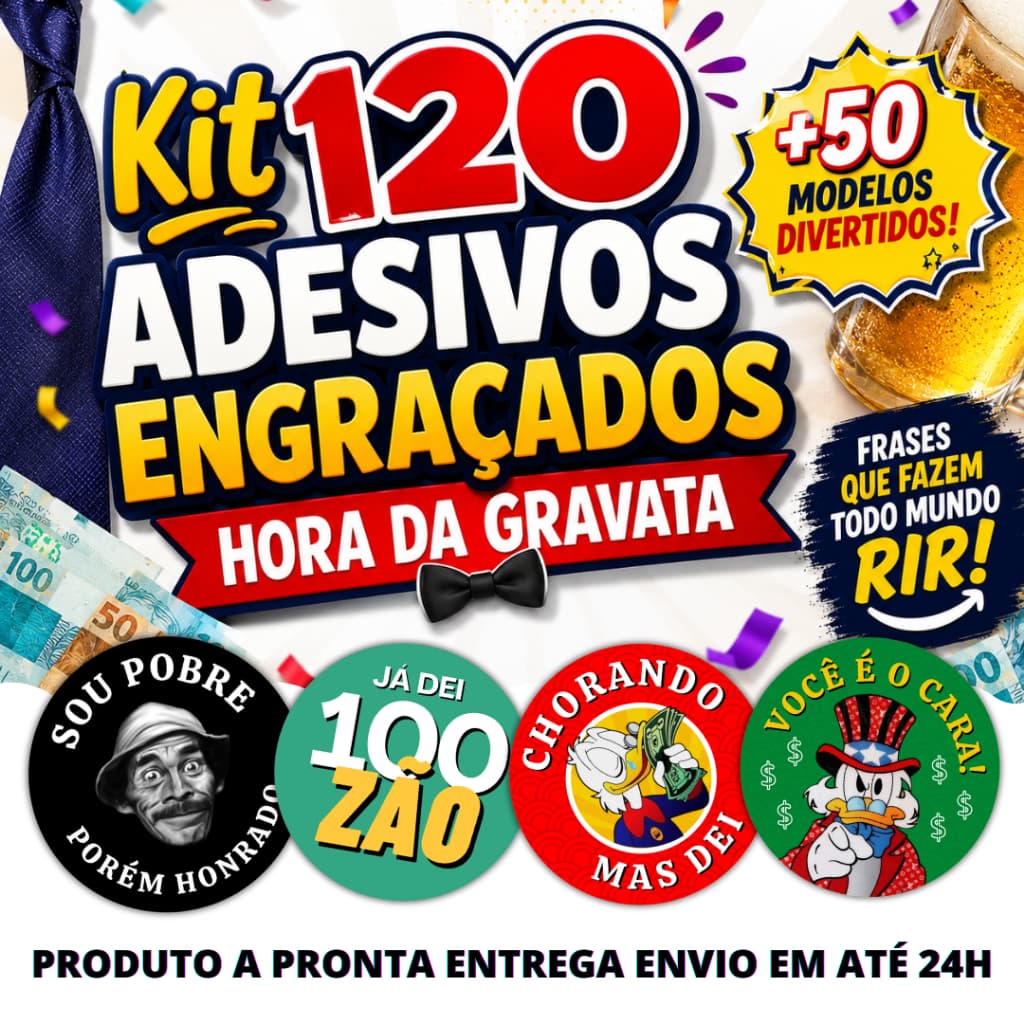 Kit 120 Adesivos Divertidos para Casamento Gravata Noivo Lua De Mel 4x4cm