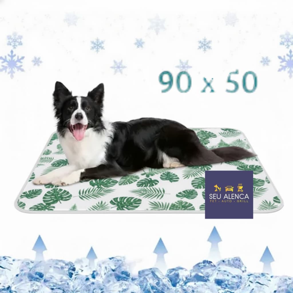 Tapete Gelado GRANDE 90cm x 50cm Reforçado Refrescante Cães Gatos - Lamiza ALTA QUALIDADE