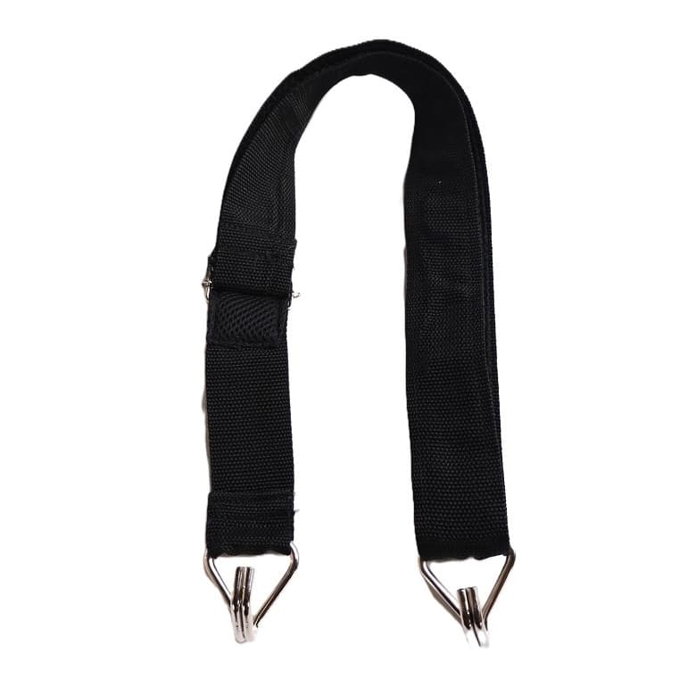 Talabarte 2 Ganchos Profissional Para Percussão Surdo Timbal Ajustável - PRETO