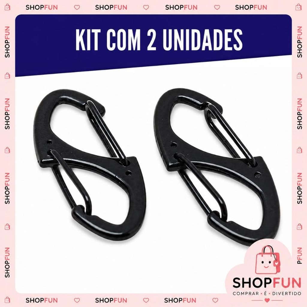 Clip antifurto para zíper, trava, protetor mochilas, bolsas, metal Kit 2 un