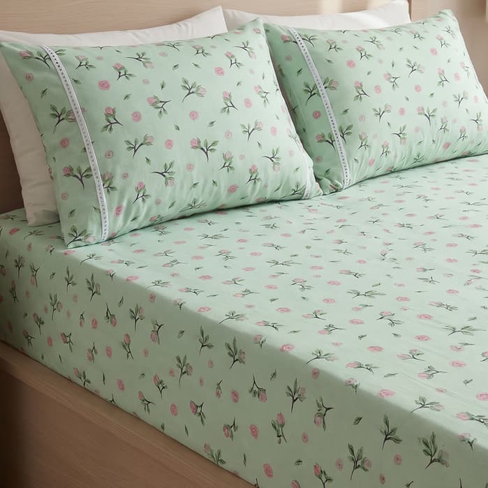 Jogo de Lençol com Elástico Malha 100% Algodão Liso Estampado Solteiro Casal Queen King