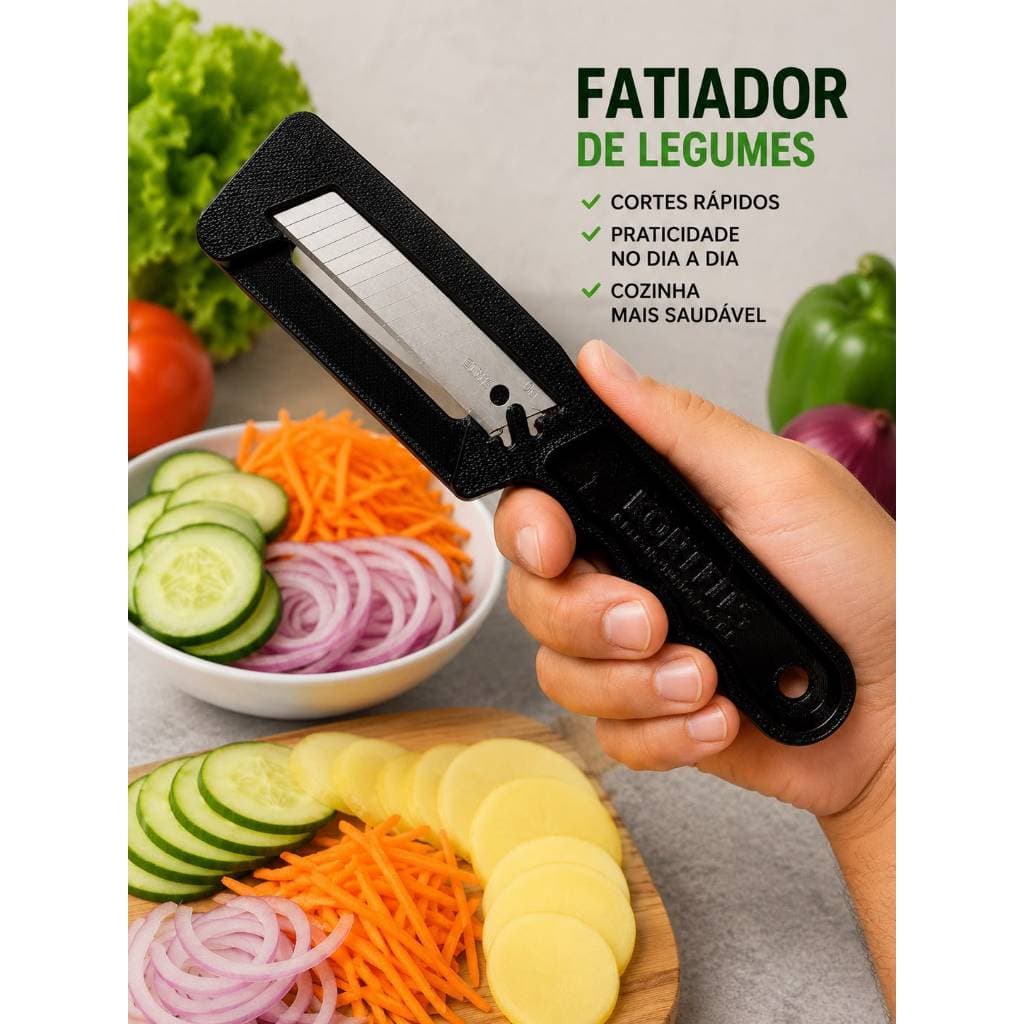 Fatiador de Legumes e Verduras Utensílio domésticos Corta Couve Fina