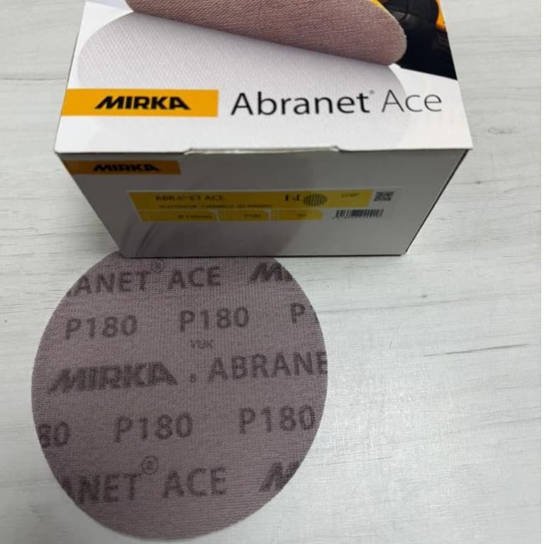Disco Lixa Tela Mirka Abranet Ace 180mm 6 Polegas 50 Unidades - Disco Abrasivo de Alta Performance