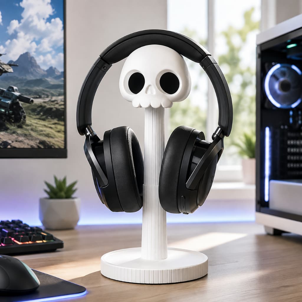 Suporte de Mesa Gamer para Headset Fone de Ouvido Universal Design Minimalista Decorativo