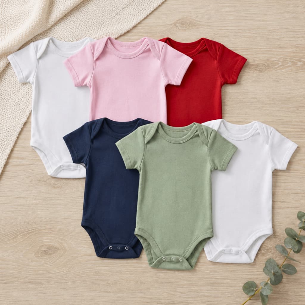 Kit 3 Bodies Bebê Menino Manga Curta 100% Algodão Suedine Macio 0 a 12 Meses