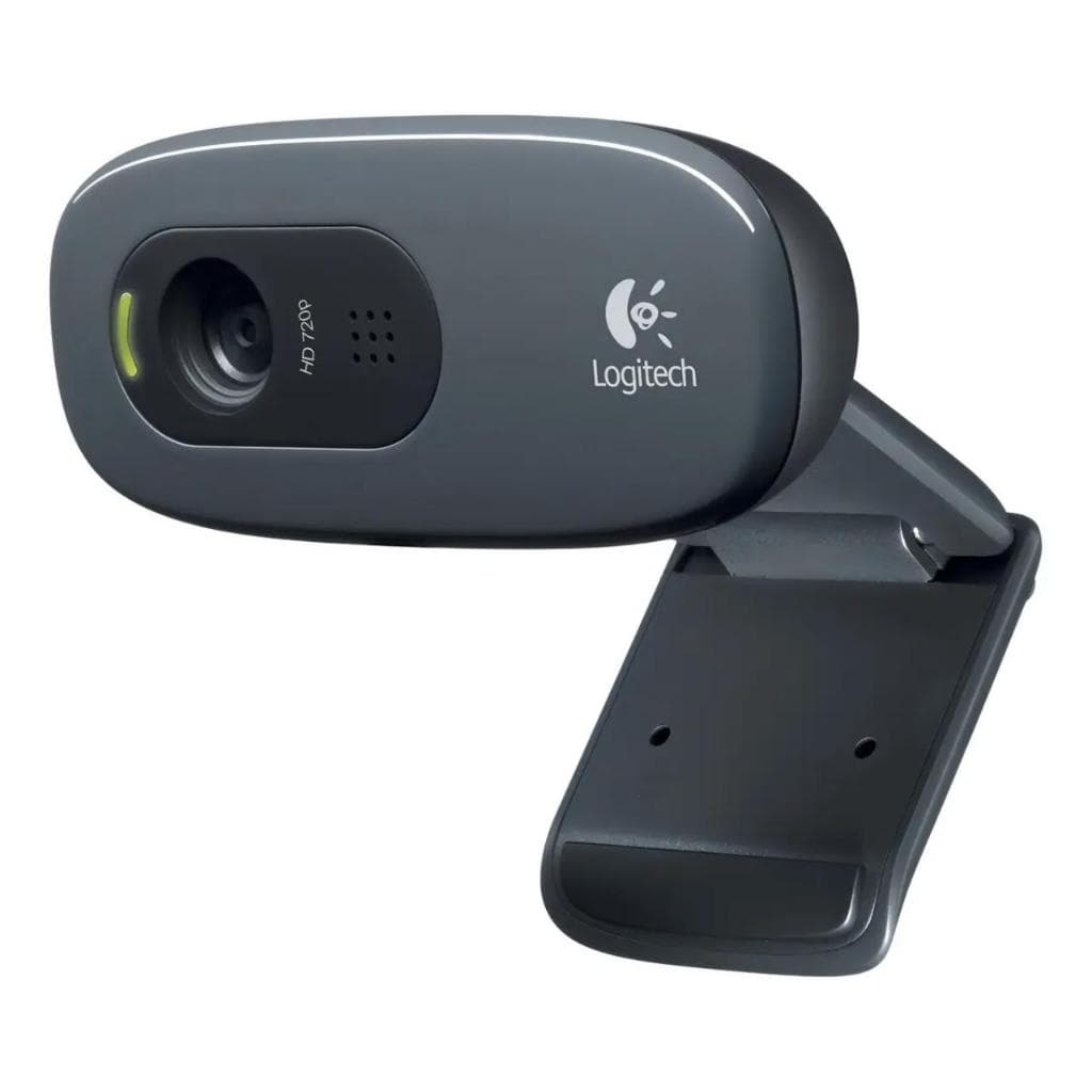 Webcam Logitech C270 HD 720p 30 FPS com Microfone para Skype e Zoom