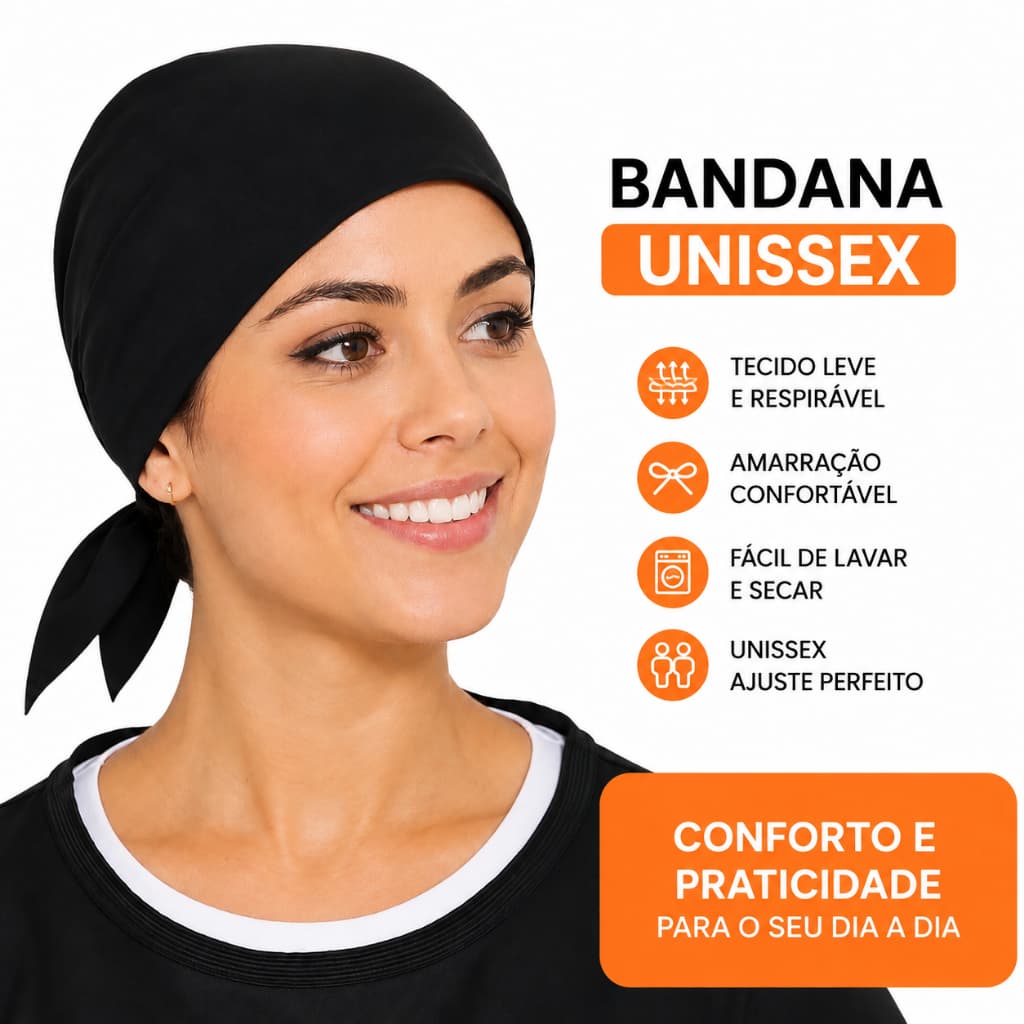 Bandana unisex restaurante pizzaria hamburgueria lanchonte cozinha food truck