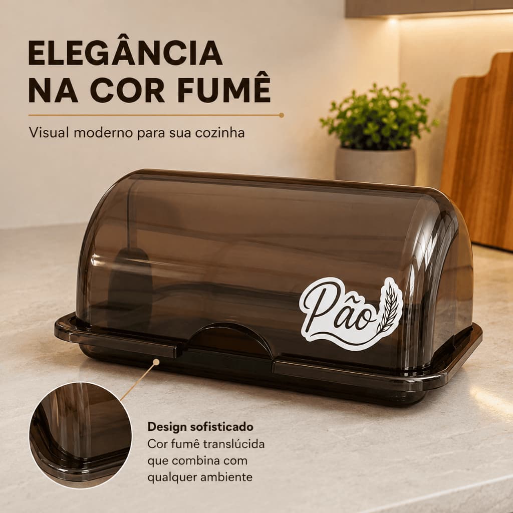 Porta Pão Francês ou Forma Fumê Personalização Exclusiva Acrilico