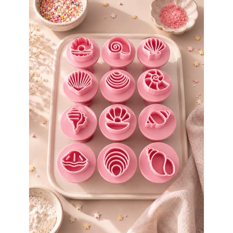 Carimbos para Brigadeiro Conchas, Fundo do Mar Kit com 12