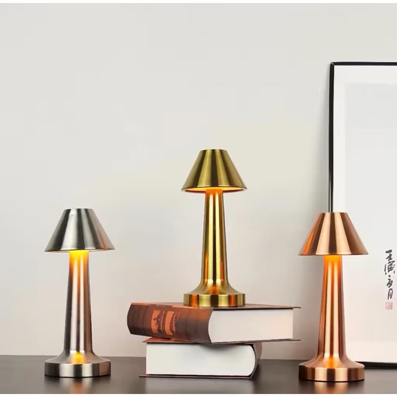 Luminária de Mesa LED Touch Recarregável Decoração Cabeceira Luz Noturna