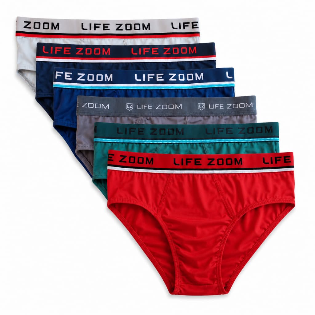 Kit 6 Cuecas Slip Masculino Microfibra Life Zoom