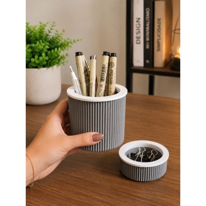 Kit Porta canetas, pincéis, lápis, Organizador de mesa moderno
