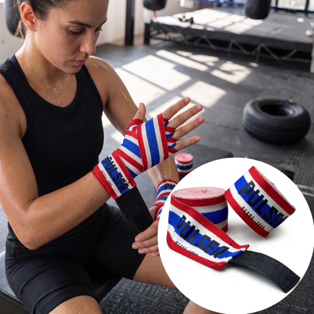 Bandagem Atadura Elástica Muay Thai Boxe Par Faixa Mãos Combate Fita Elástico Enfaixar Mão Kickboxing MMA Ajustável