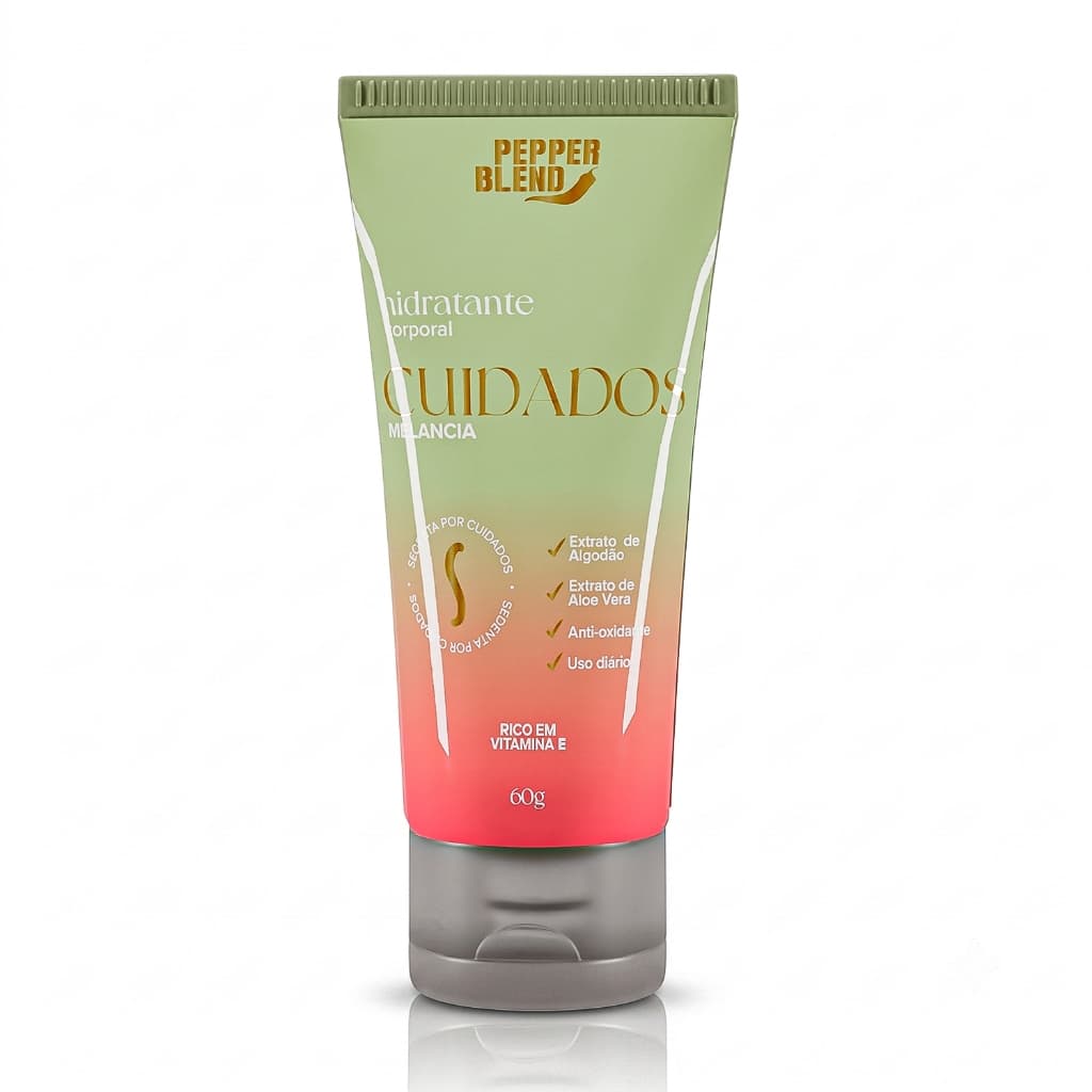 Hidratante Corporal Melancia 60g Hidratação Leve Refrescante e Toque Aveludado Rotina Diária