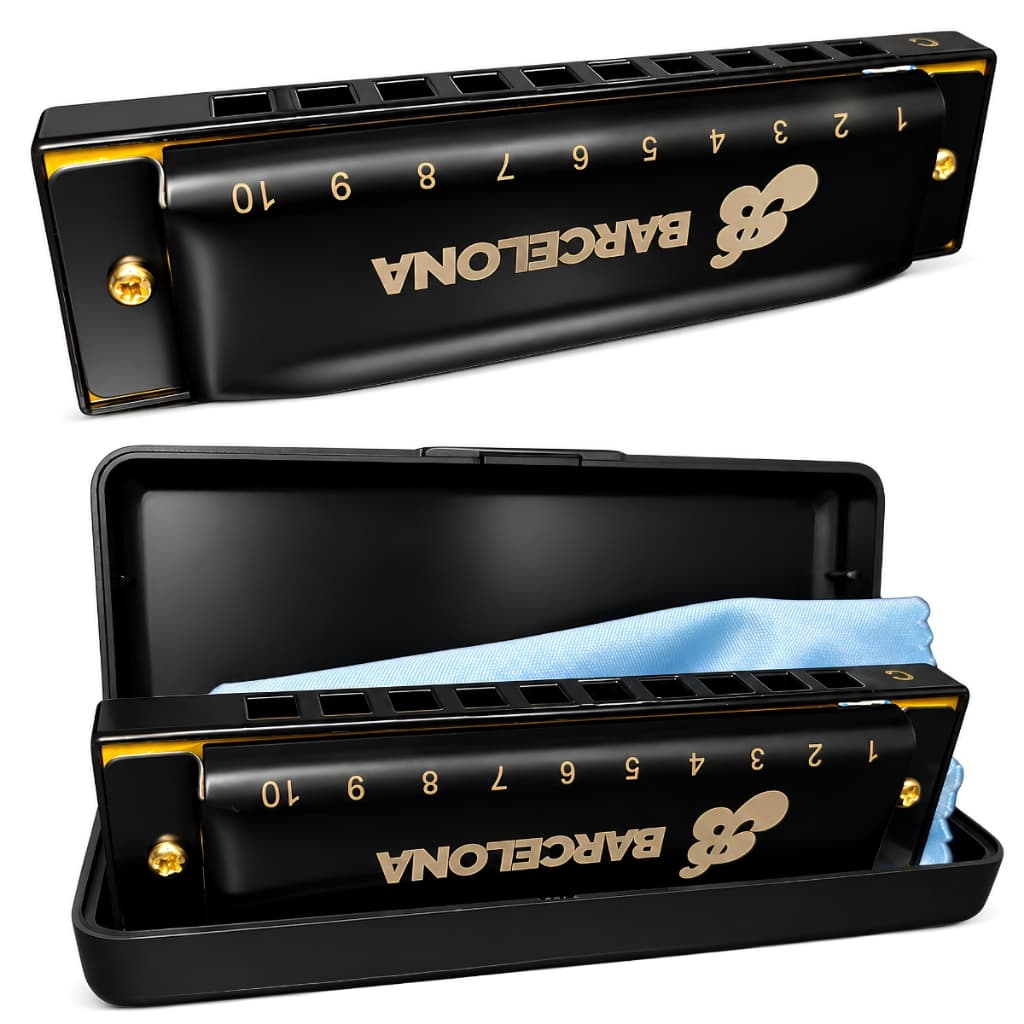 Gaita Boca Harmonica Cobre 10 Furos Estojo Flanela Barcelona