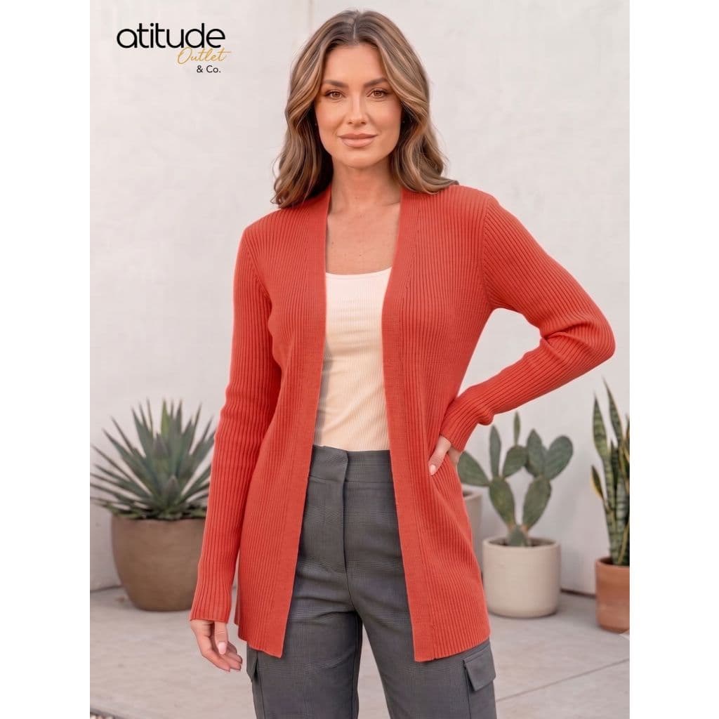 Cardigan Casaco Feminino Aberto Canelado Básico Elegante Casual Inverno Frio Tricot Casaquinho