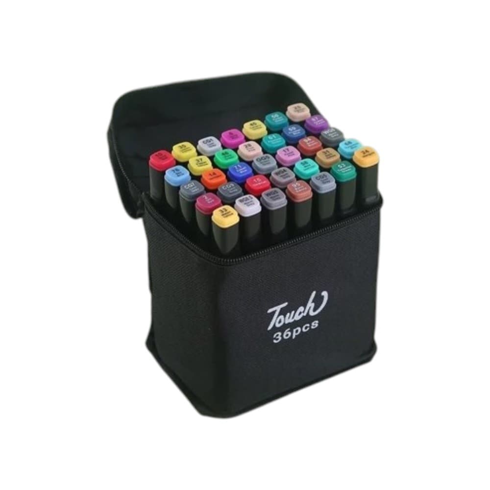 Caneta Marcador Touch com Ponta Dupla 36 Cores para Desenho Aquarela e Escola
