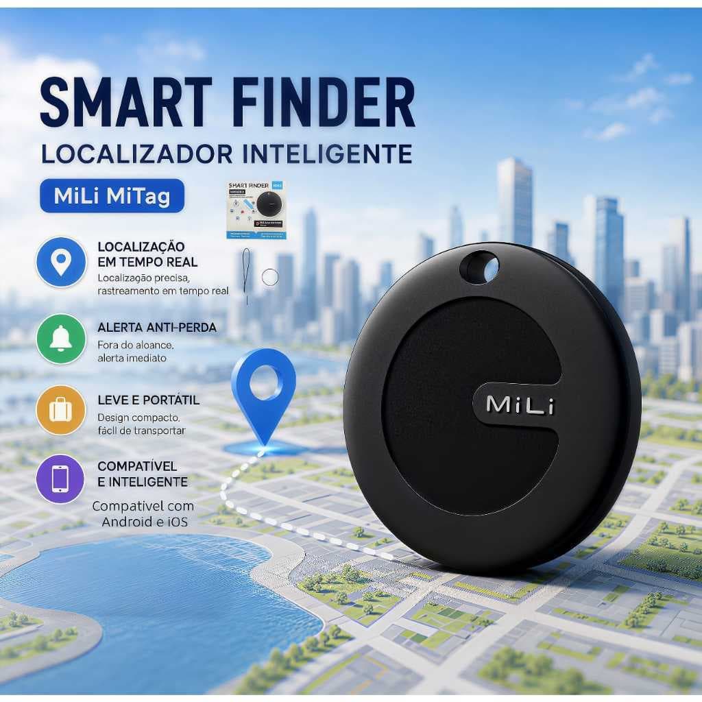 Localizador Bluetooth Smart Finder MiLi Anti Perda Rastreador Android Chaves Bolsa GPS Tag