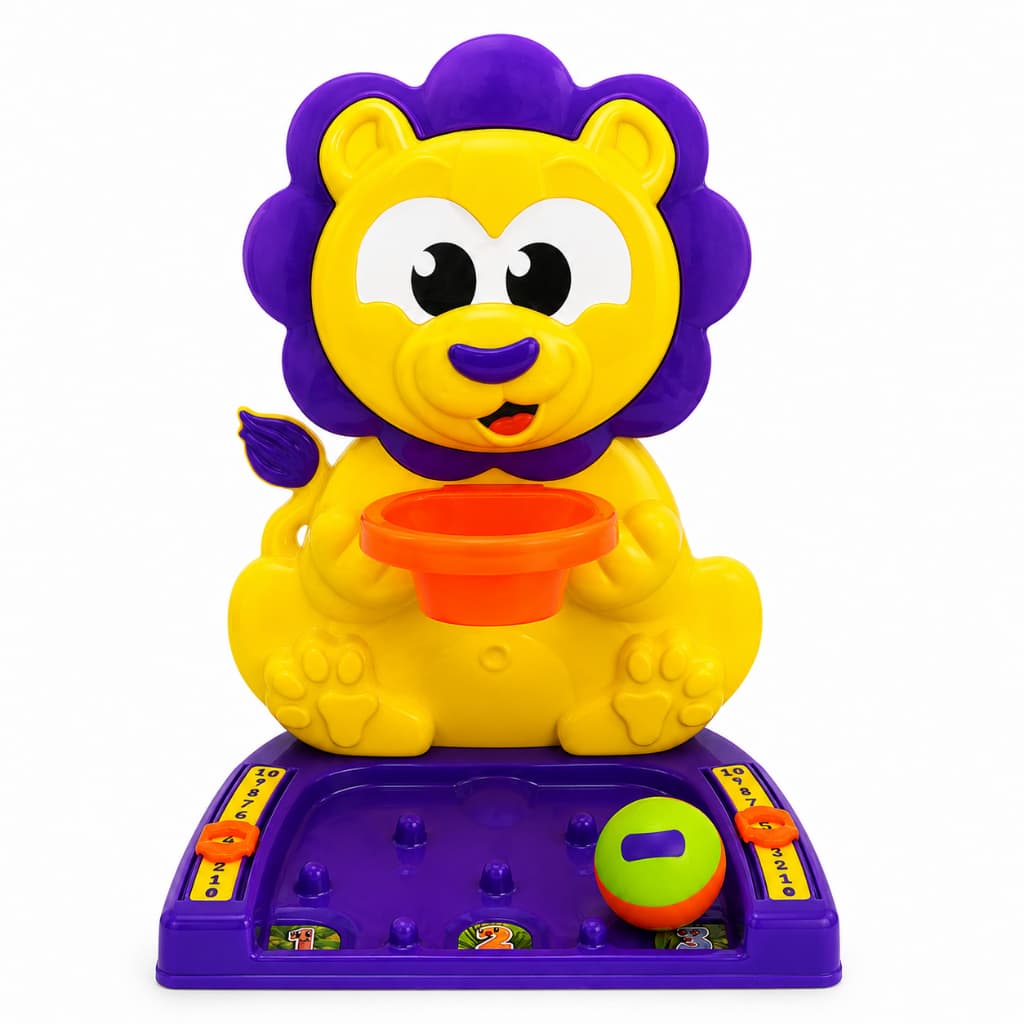🏀 Cesta de Basquete Infantil Leão com Bola e Marcador de Pontos Brinquedo Educativo Infantil Basket Promoção