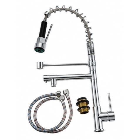 Torneira Gourmet Cozinha Metal Cromado Flexível 360° Monocomando