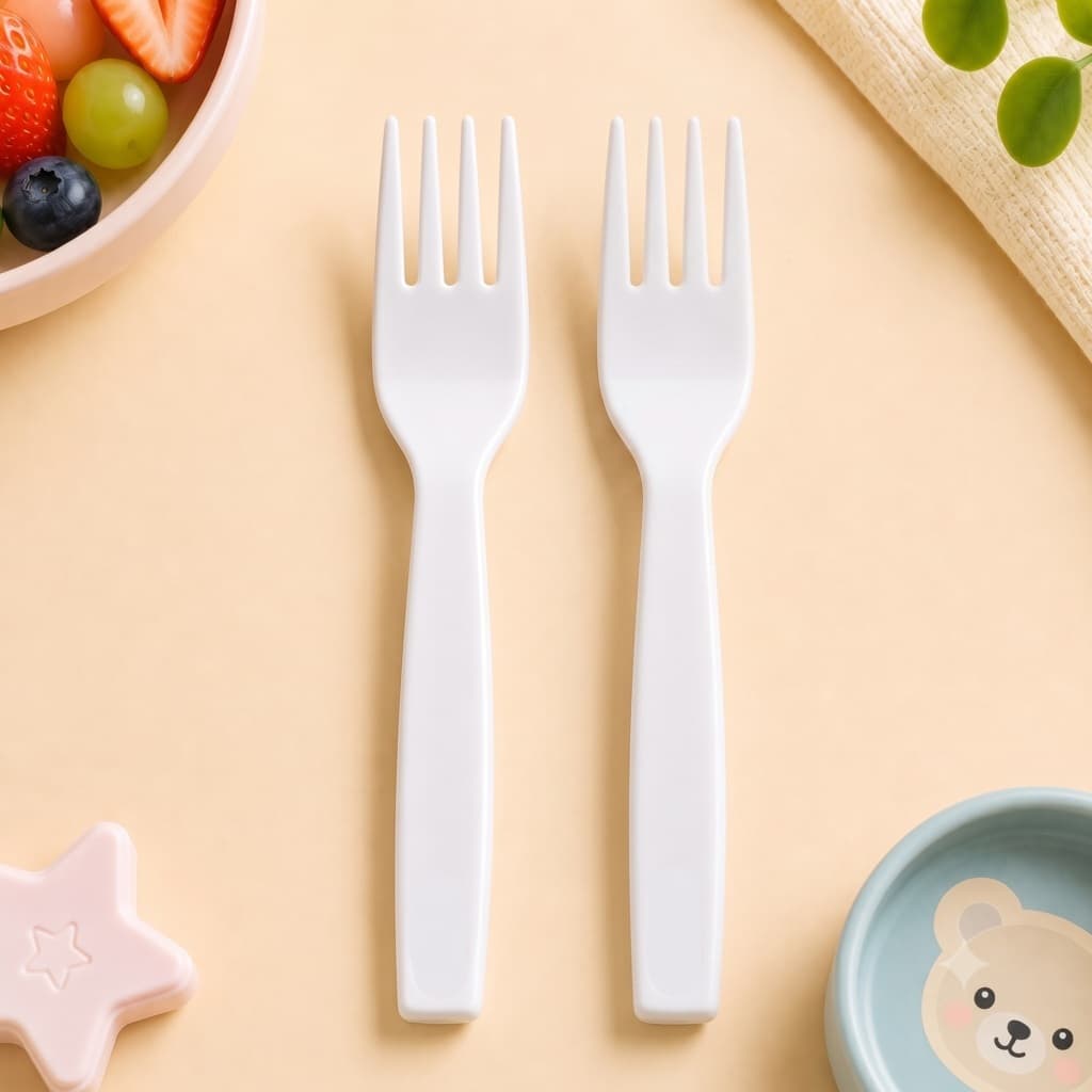 Kit Garfo Infantil | Talher Plástico Criança | Kits 2, 4, 6, 10 e 20 unidades | Seguro e Resistente