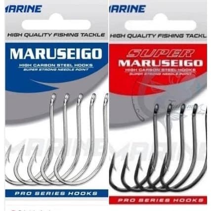 Anzol maruseigo cartela nickel ou black MARINE SPORTS