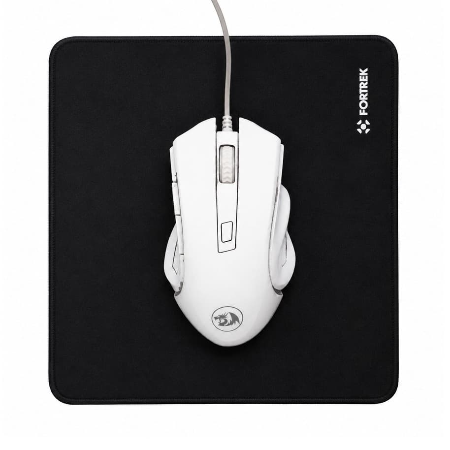 Mousepad Fortrek Speed Preto 180x220mm Para Jogos Escritório Base Borracha Antiderrapante