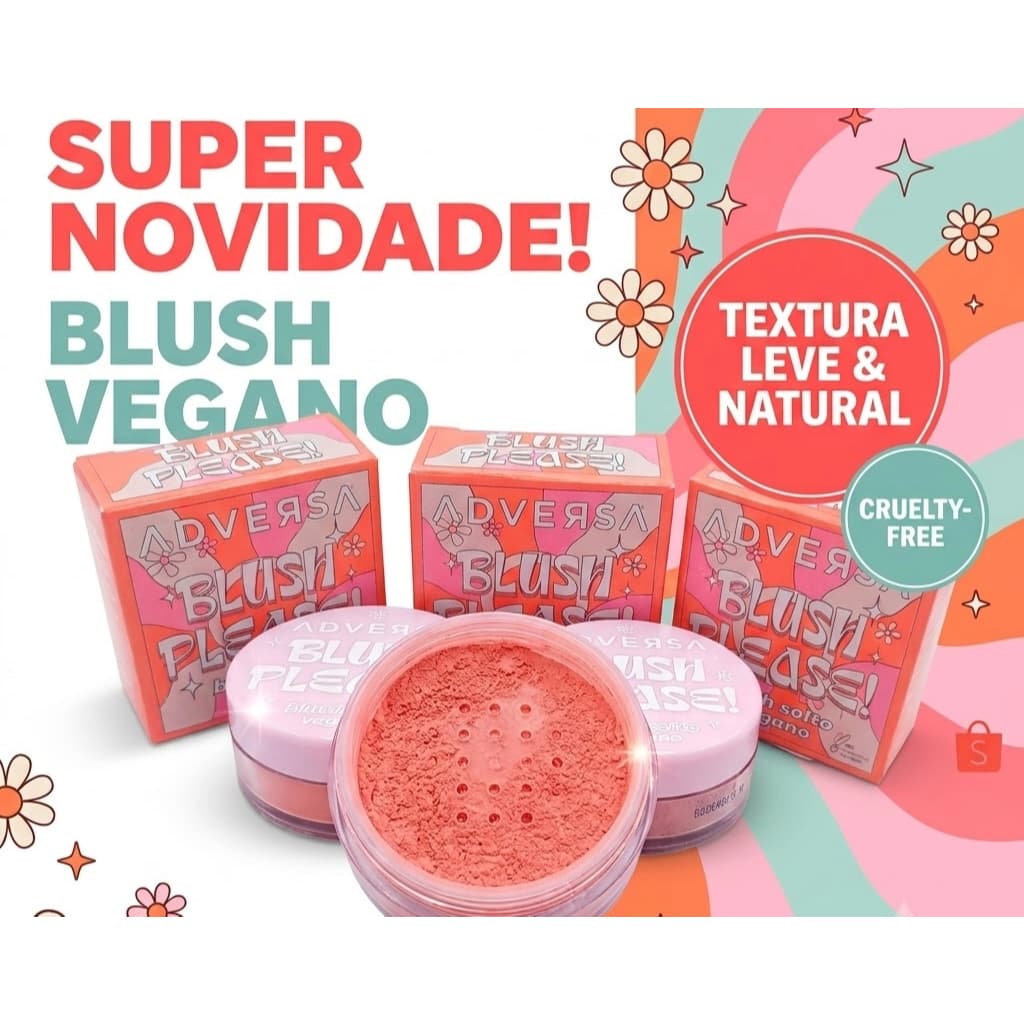 Blush em Pó Solto Vegano Adversa
