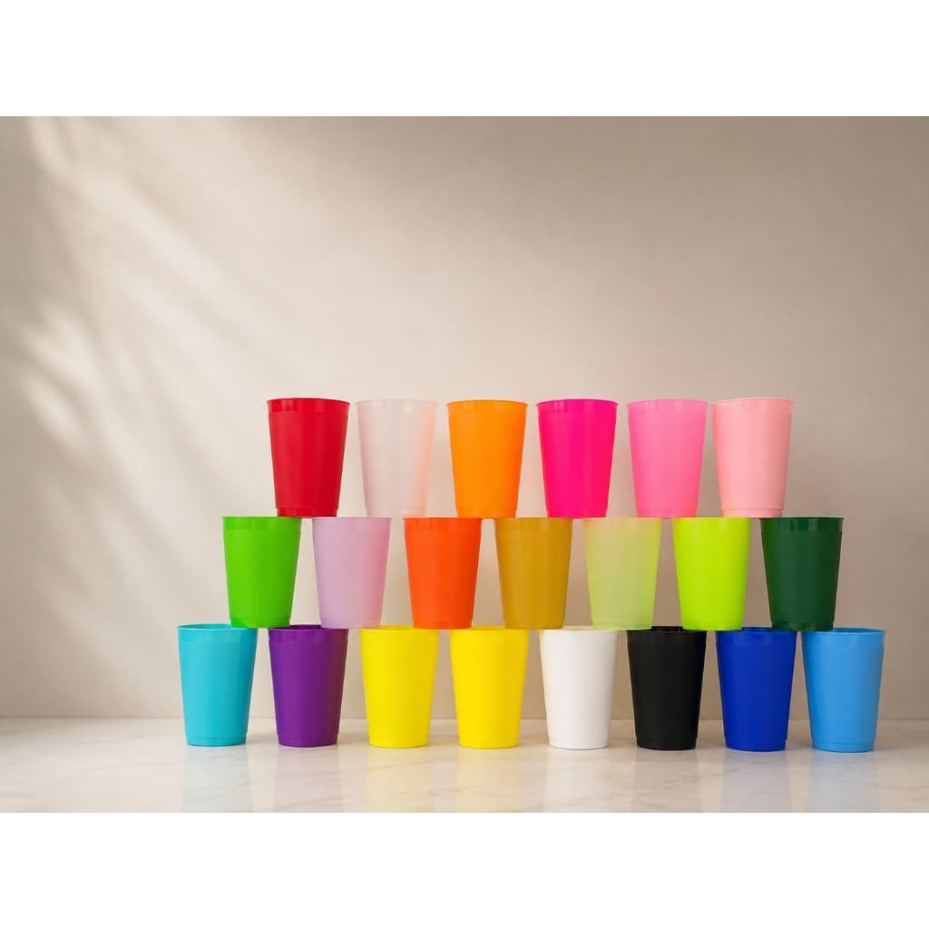 20 Copos 250ml Personalizado Arte Brinde Escola Criança Coloridos