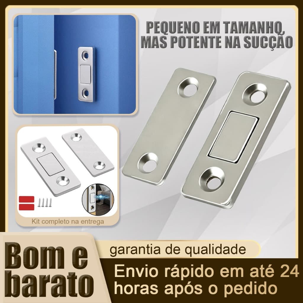 Imã Trava de Armário Porta Gaveta Magnético Sistema de Fechamento para Móveis