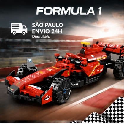 ✅ Carro Fórmula 1 F1 Blocos de Montar 289 Peças Brinquedo Educativo Corrida Esportivo Infantil Presente Criativo Colecio