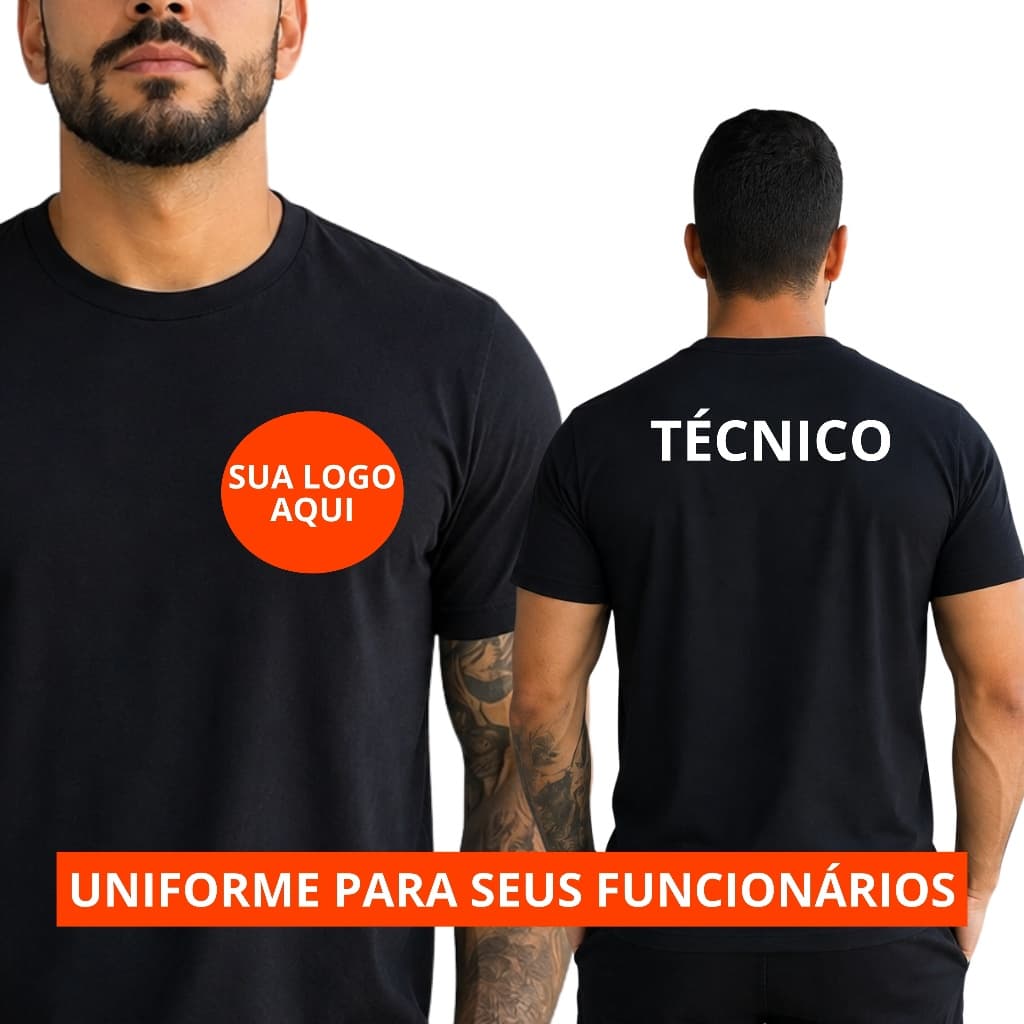 Uniforme Camisa Para Seus Funcionários Personalizada com Sua Logo Uniforme De Qualidade