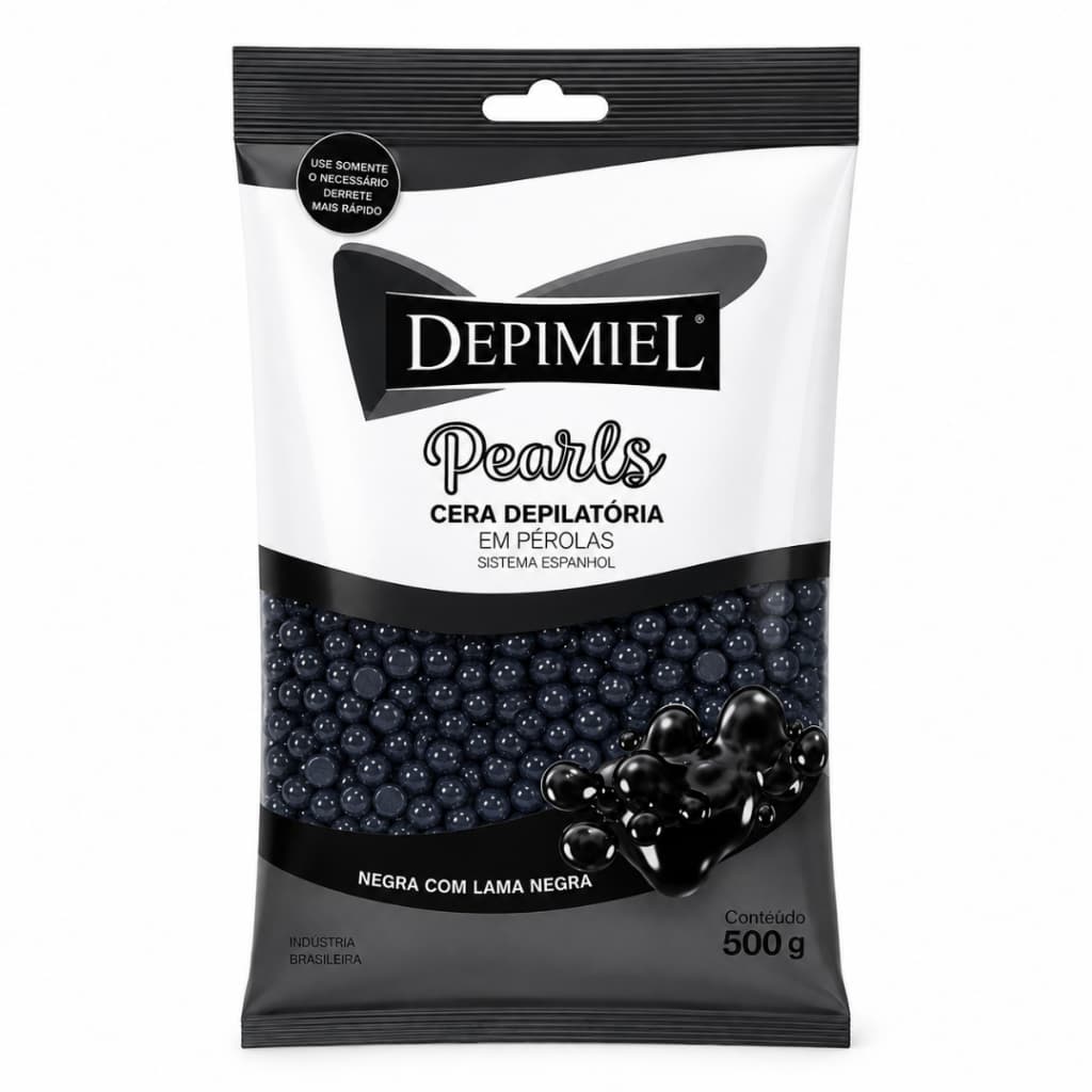 Cera Depilatória em Pérolas Negra 500g - Depimiel